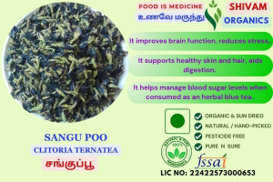 Sangu Poo | Clitoria Ternatea | Butterfly Pea | DRY Flower | 100gm