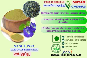 Sangu Poo | Clitoria Ternatea | Butterfly Pea | DRY Powder | 100gm